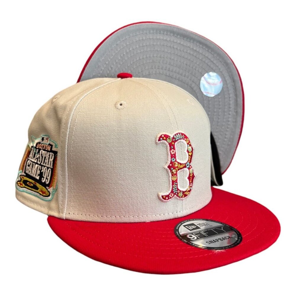 New Era Boston Red Sox Floral Fill 9FIFTY Snapback Hat 1999 All Star Game Patch - Picture 8 of 9